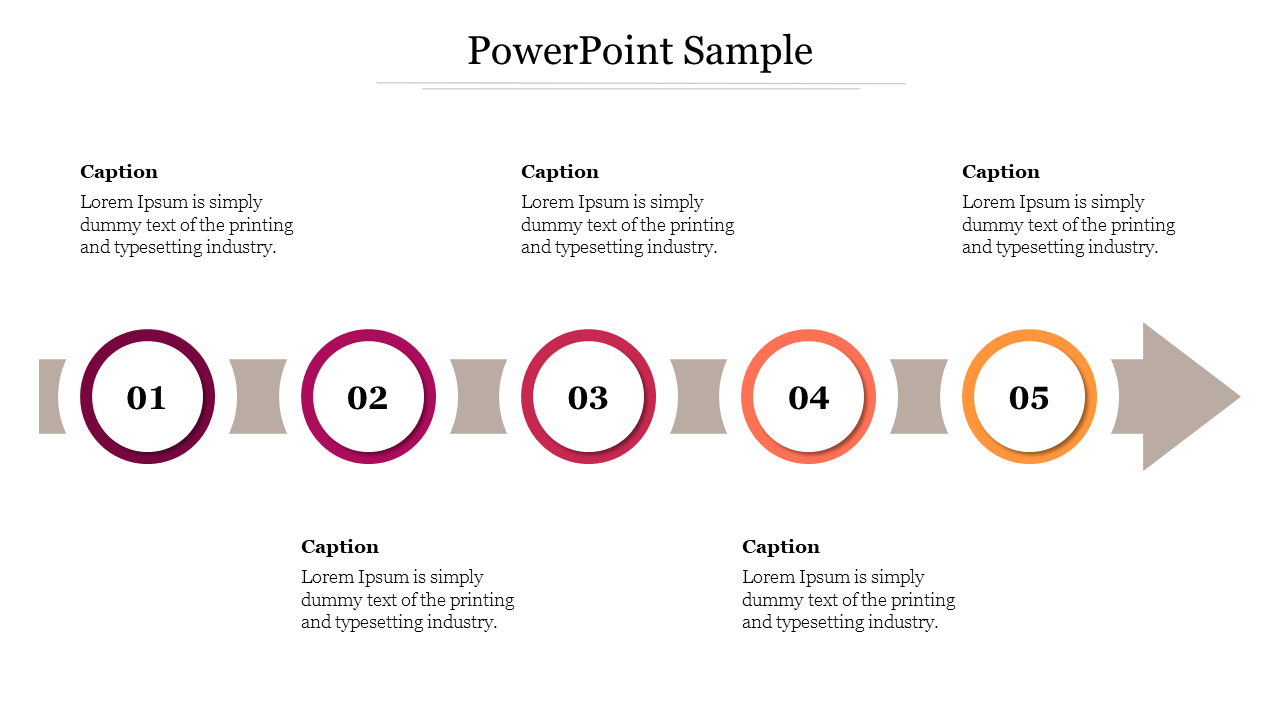 Arrow Model PowerPoint Sample Presentation Template