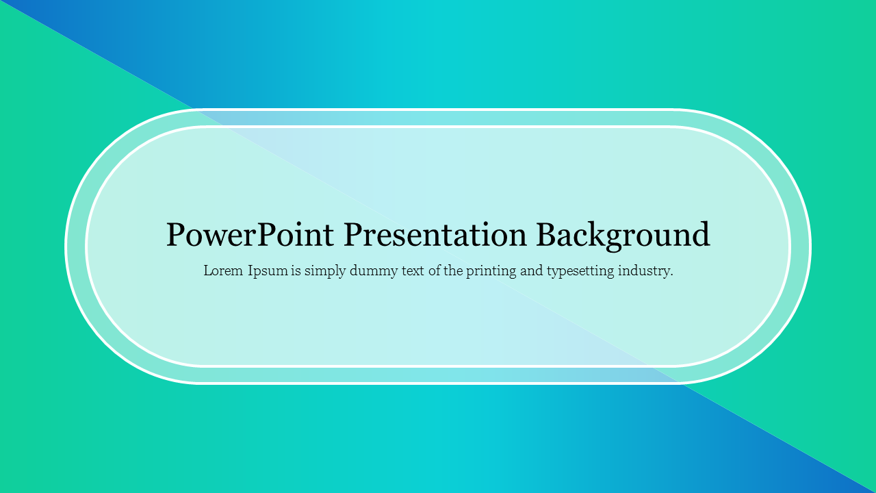 A professional slide background in gradient teal and blue, offering a modern design with space for text in a white outline.