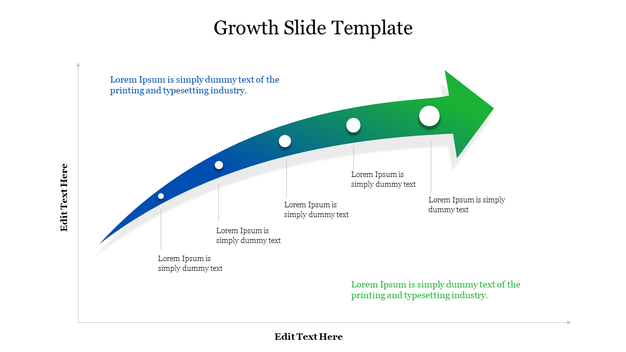 Arrow Model Growth Slide Template Presentation Slide