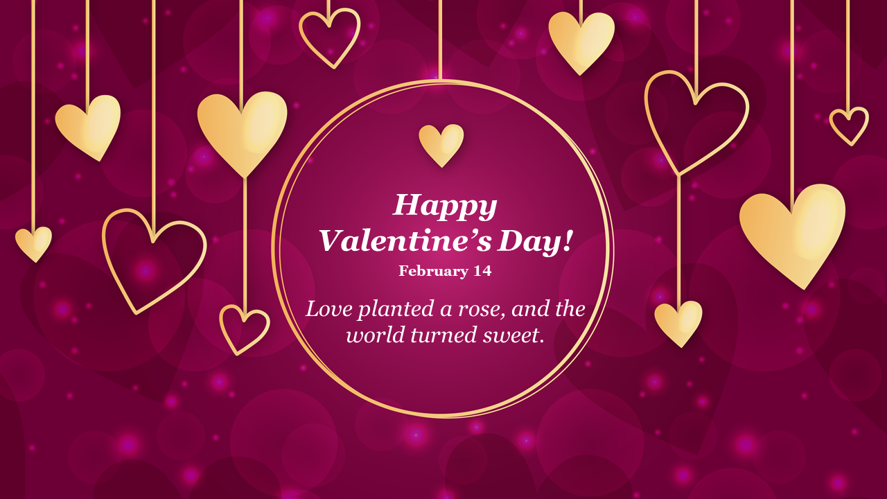 Attractive Valentines PowerPoint Background Presentation