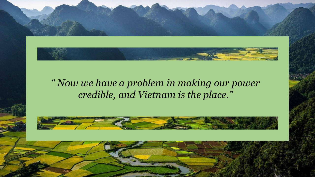 Vietnamese rice paddies and winding river in a mountainous region, with a green text box layered over the image.