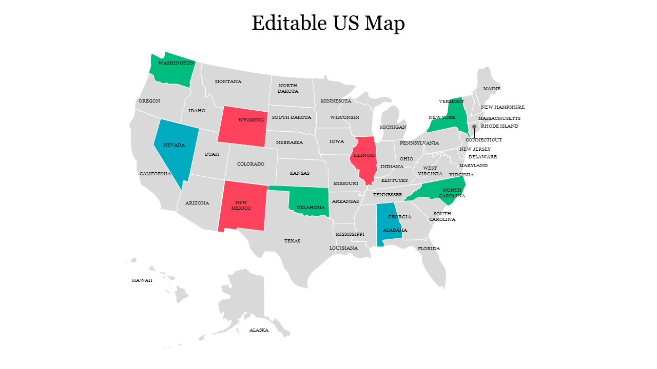 Free Editable US Map
