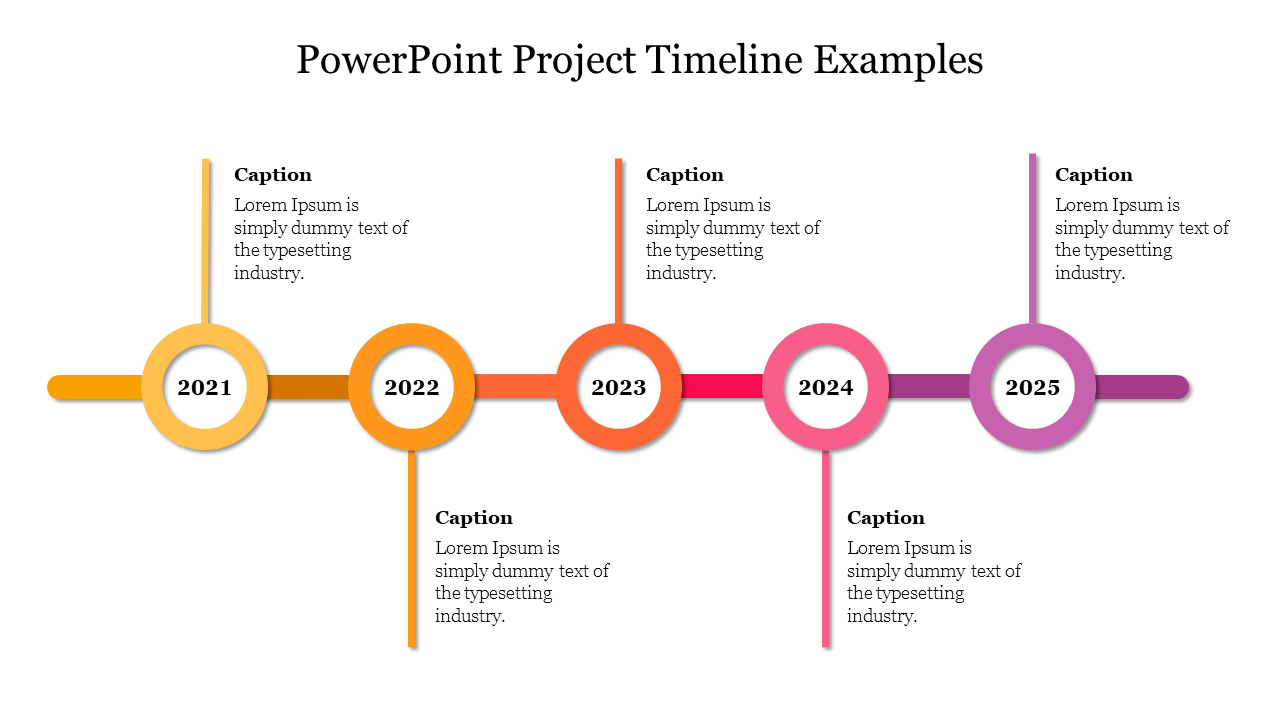 Attractive PowerPoint Project Timeline Examples Presentation