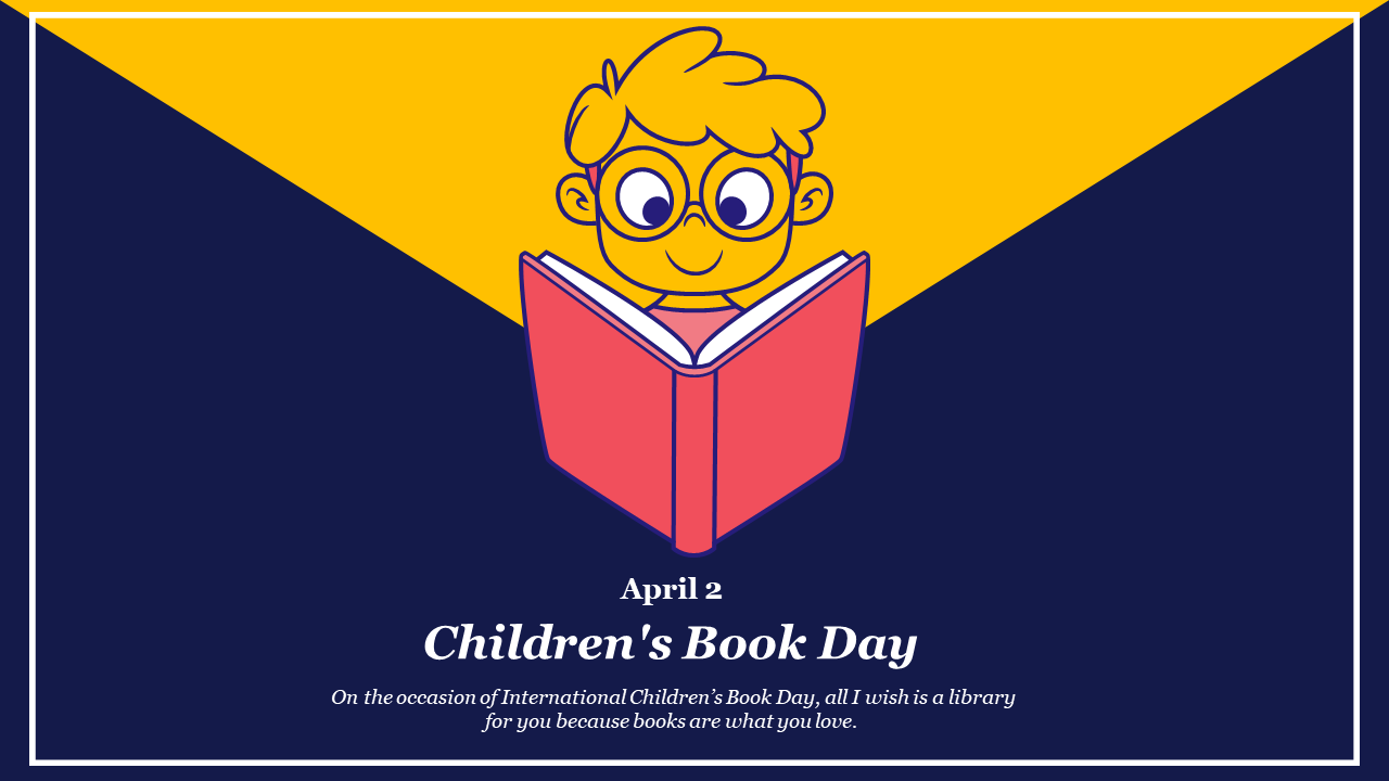 Customizable Children's Book Day PowerPoint Presentation