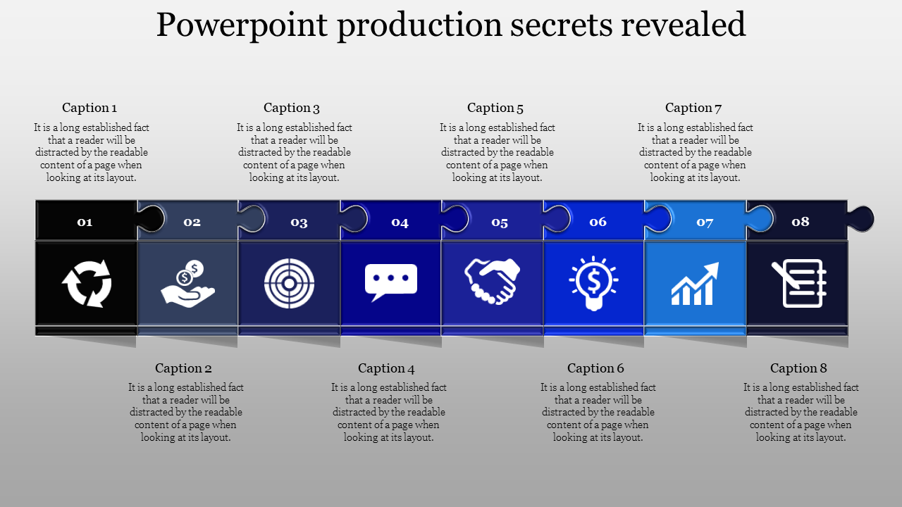 Innovative PowerPoint Production Slide-Eight Node