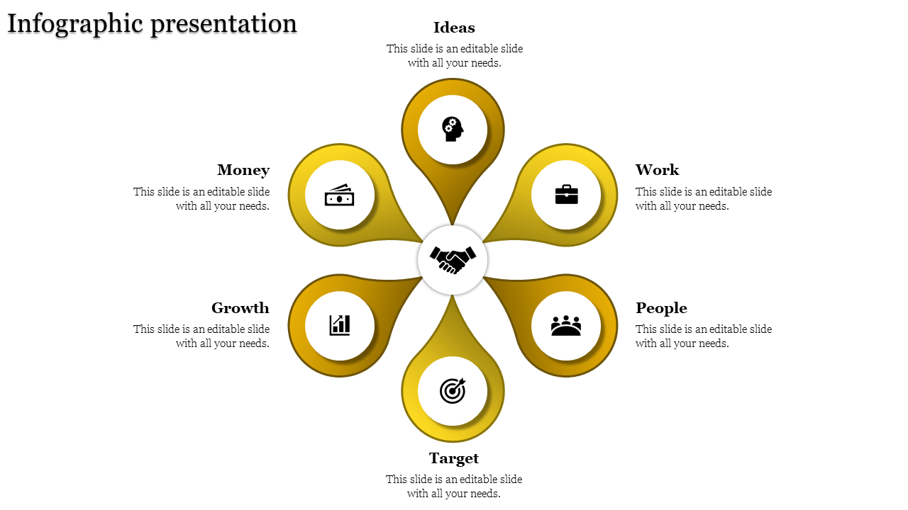 Creative Infographic Presentation PPT With Flower Model