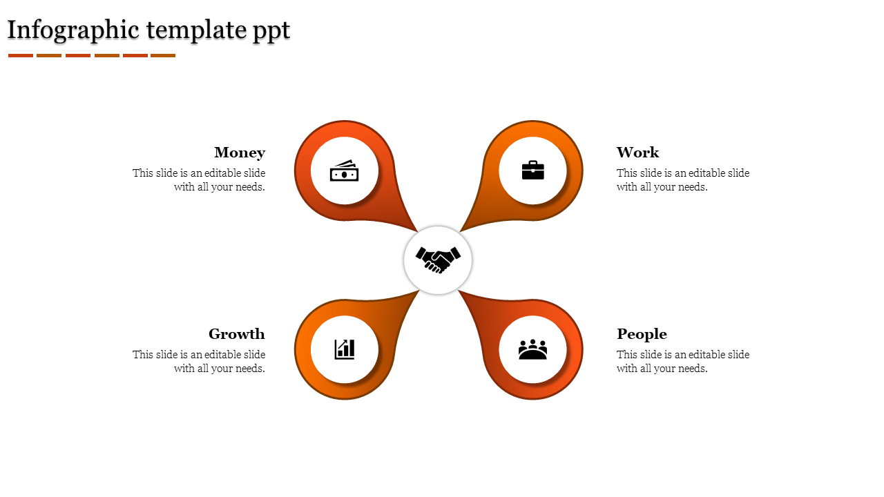 Innovative Infographic Presentation With Four Nodes Slide