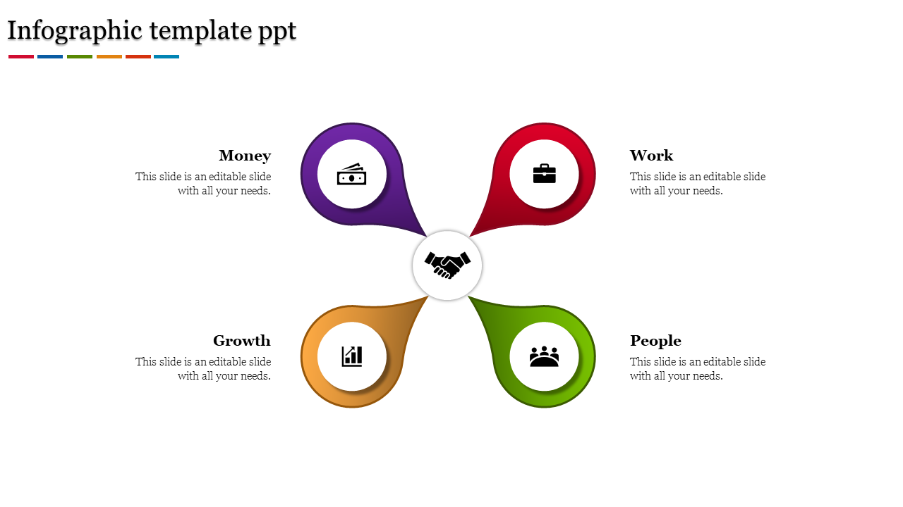 Amazing Infographic Presentation Template with Four Stage