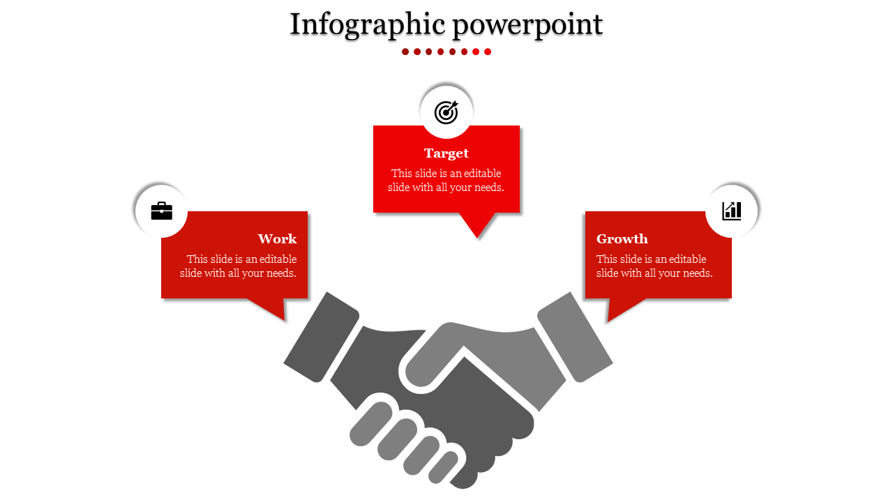 Our Predesigned Infographic Presentation With Red Color