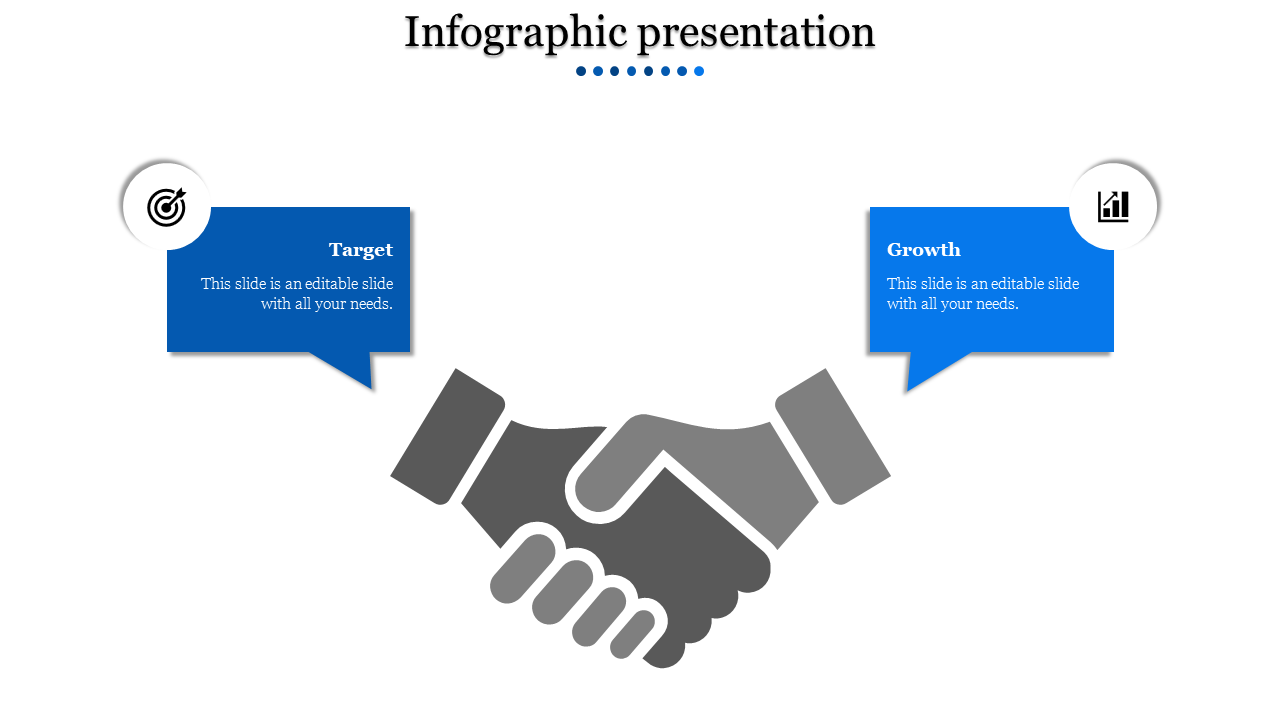 Attractive Infographic Presentation With Two Node Design