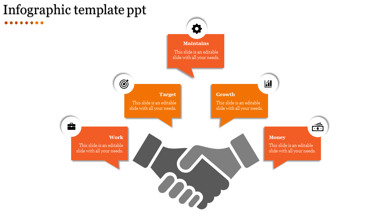 Imaginative Infographic Presentation with Five Nodes Slides