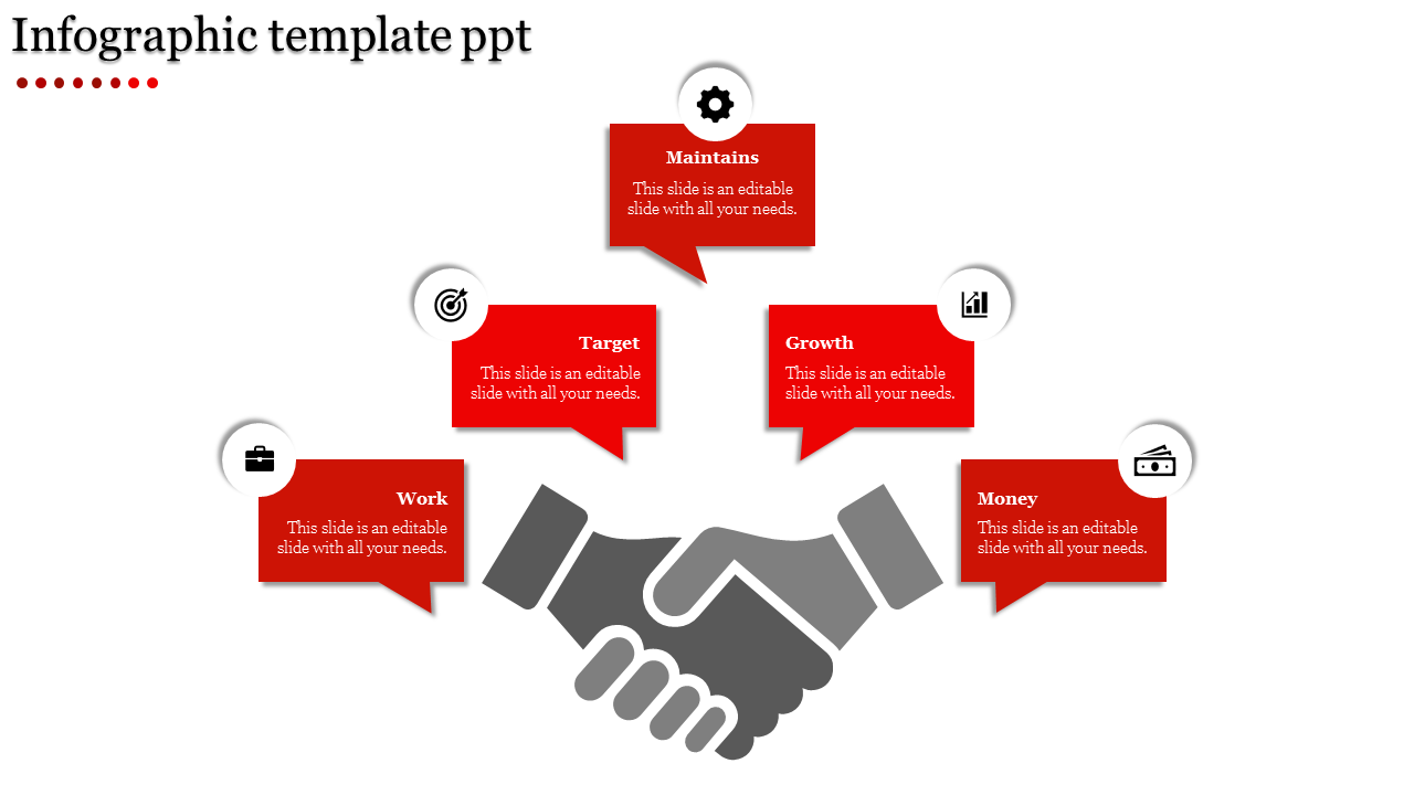 Innovative Infographic Presentation With Five Node