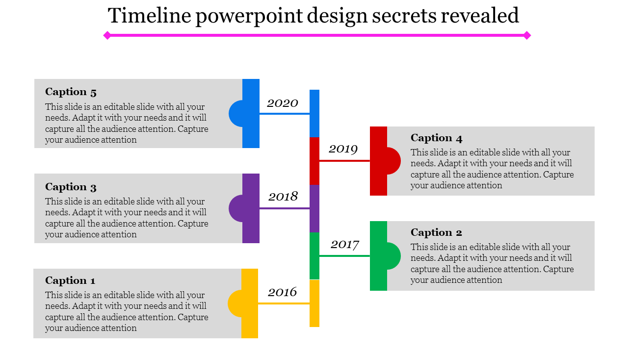 Innovative Timeline PowerPoint Design for Project Planning