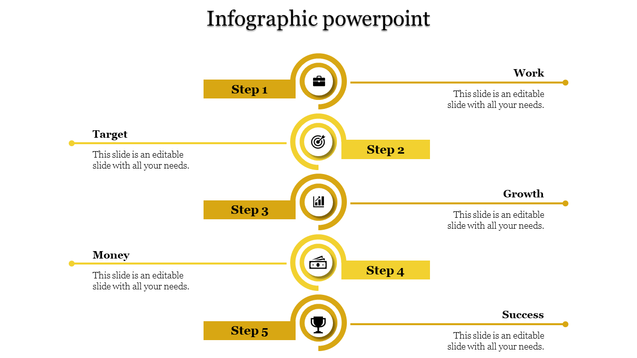 Attractive Infographic Presentation PPT Template Slide