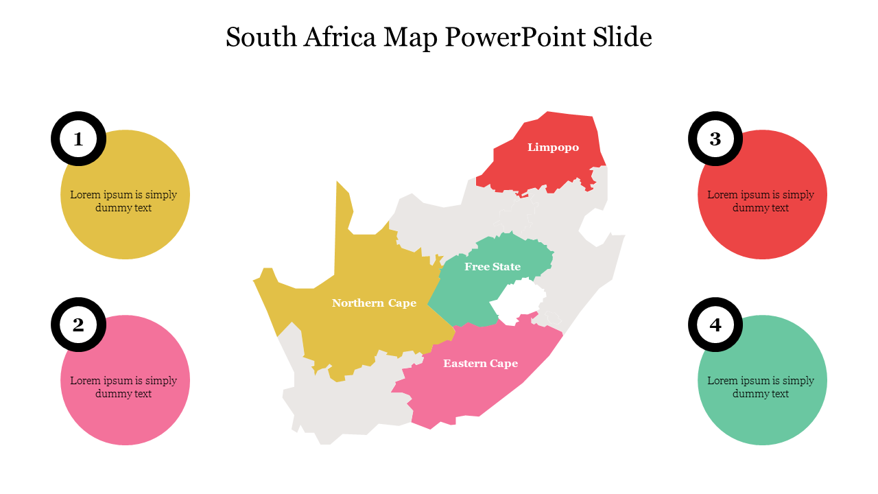 Innovative South Africa Map PowerPoint Slide Design