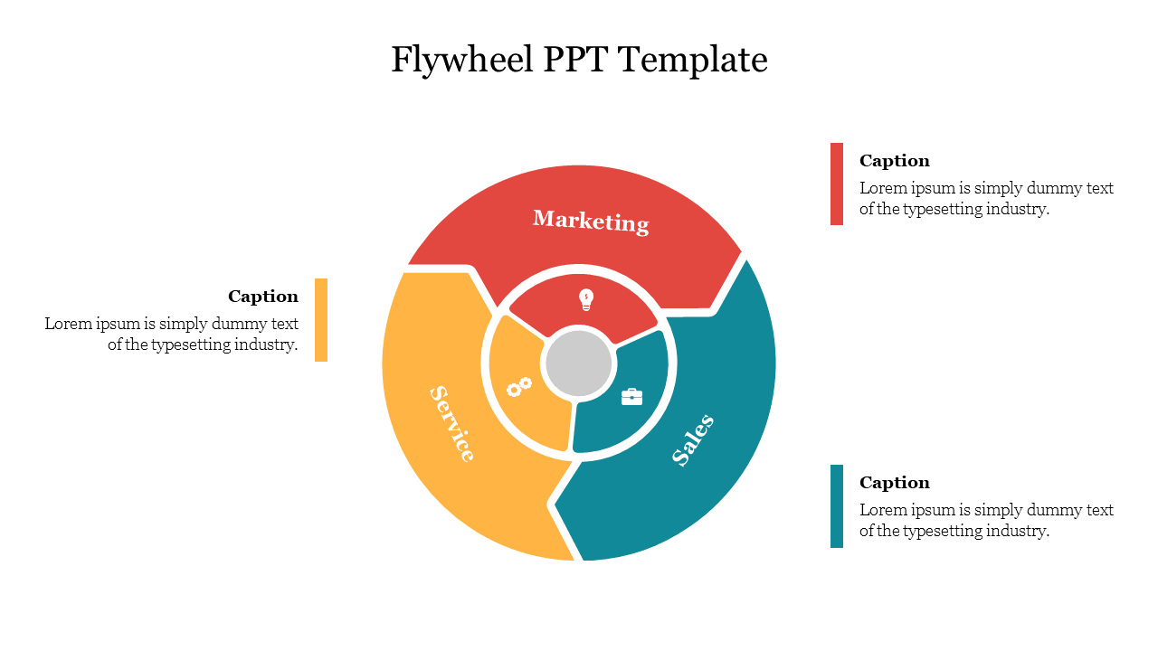 Attractive Flywheel PPT Template Presentation Slide