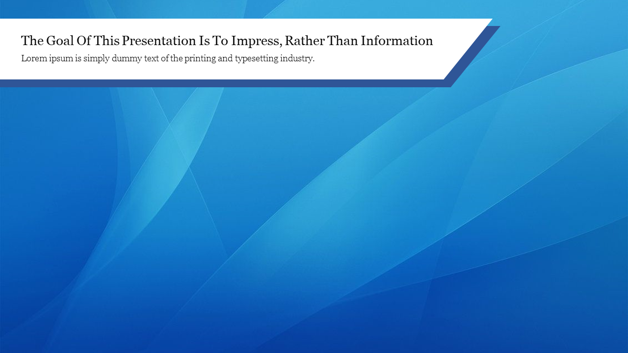 Slide featuring a blue background with an elegant design and a header text section.