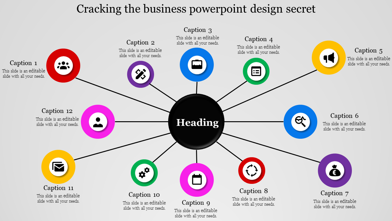 Business PowerPoint Design-One To Many Model