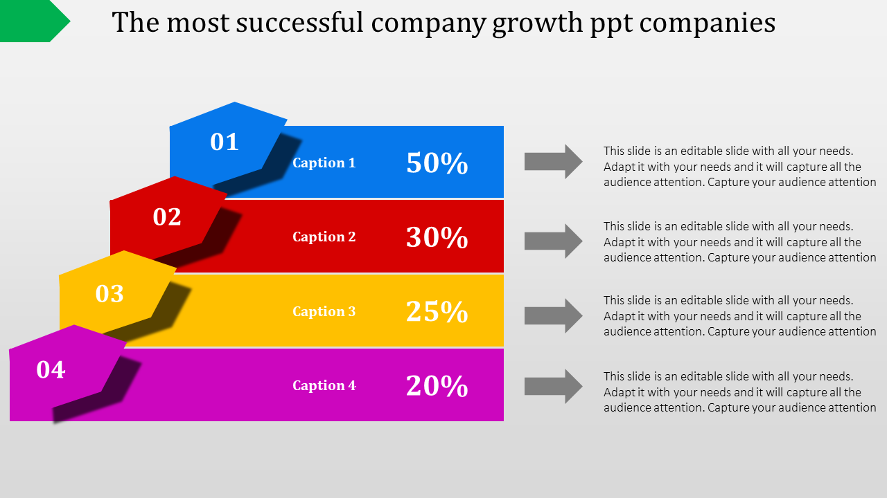 Colorful Company Growth PPT Slide Template