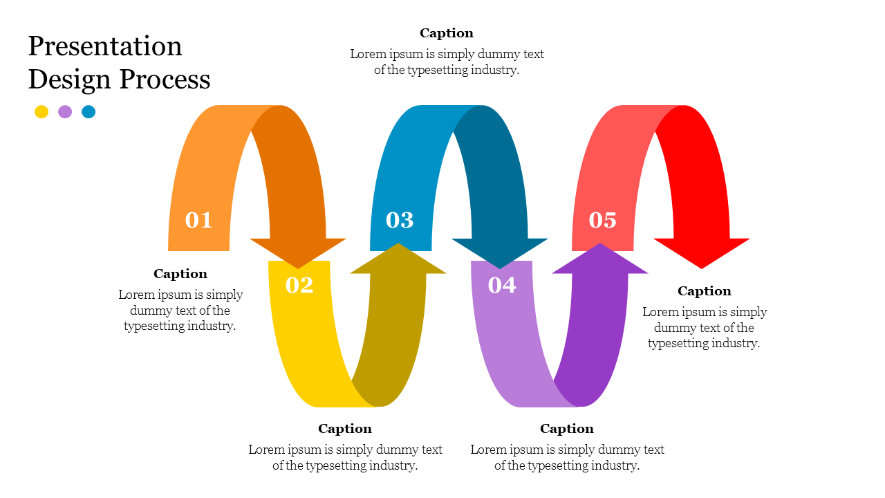 Arrows Presentation Design Process PowerPoint Template