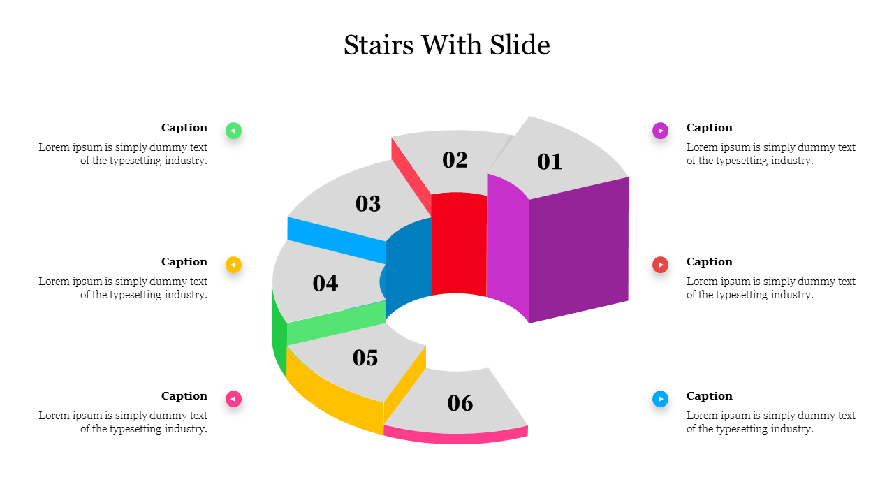 Innovative Stairs With Slide PowerPoint Presentation Slide