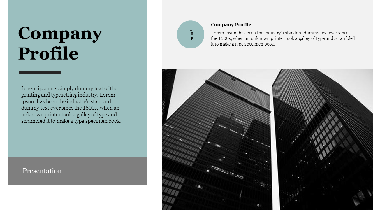 Professional Company Profile Template Presentation Slide