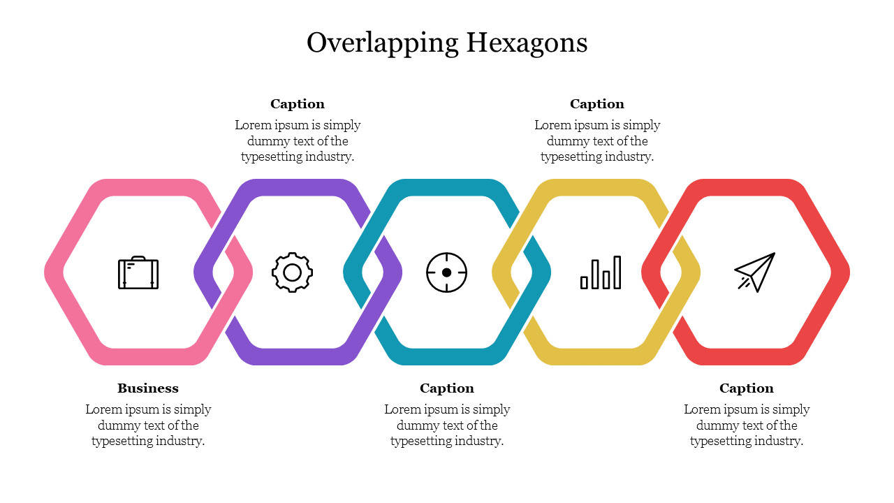 Innovative Overlapping Hexagons PowerPoint Presentation