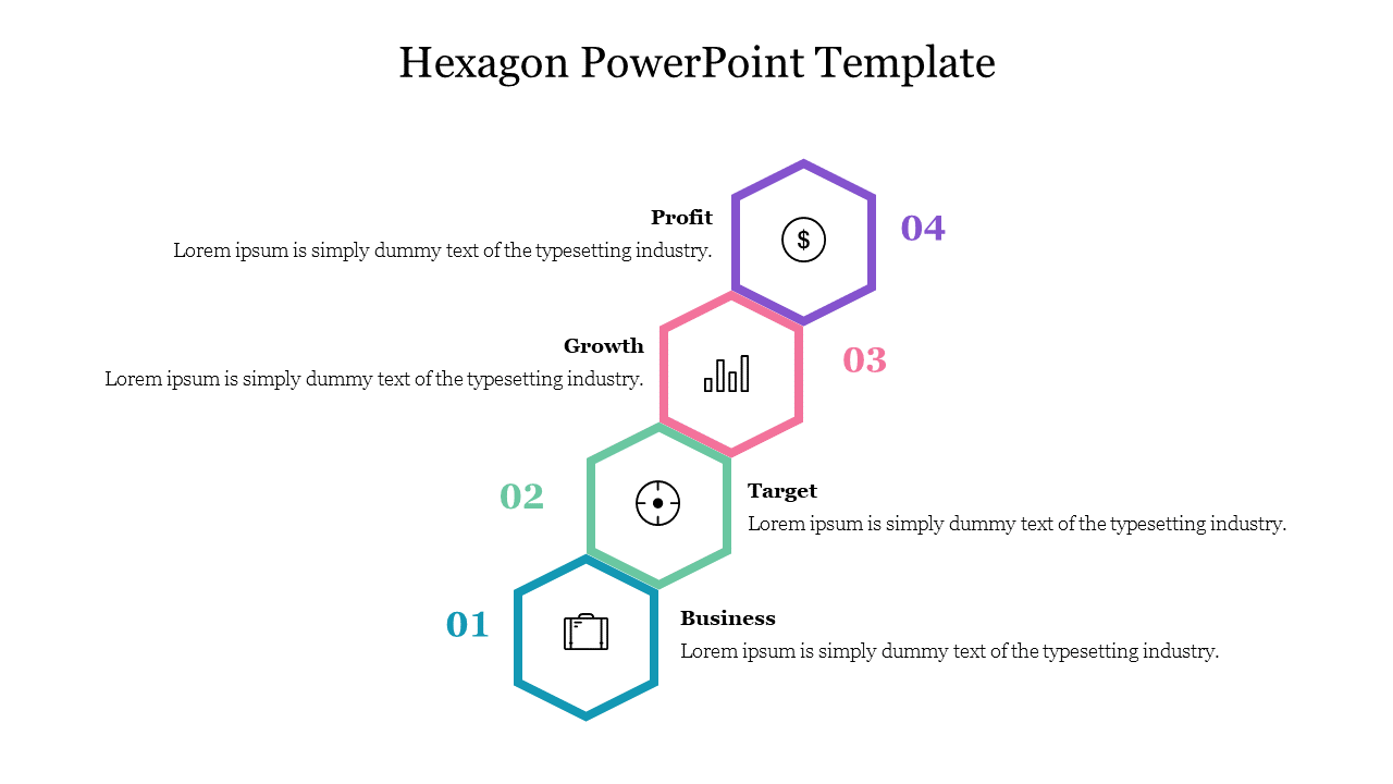 Sample Of Hexagon PowerPoint Template Presentation