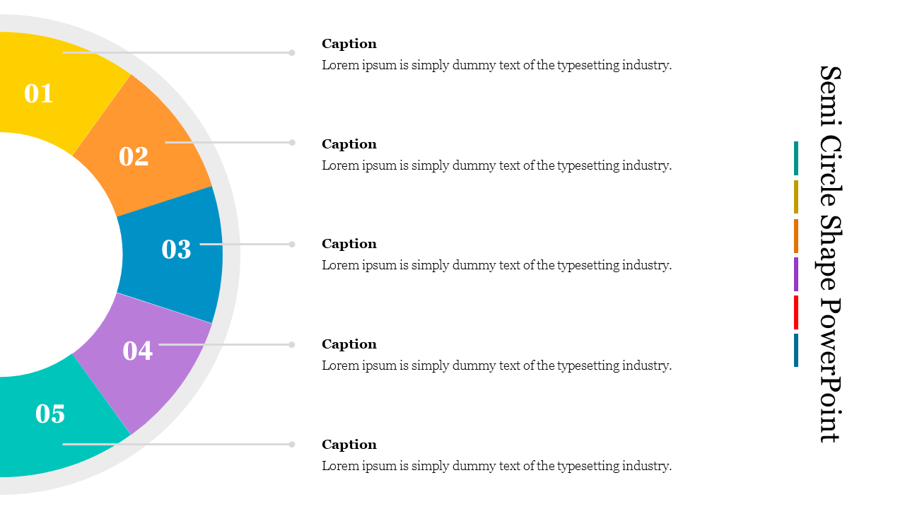 Editable Semi Circle Shape PowerPoint For Presentation