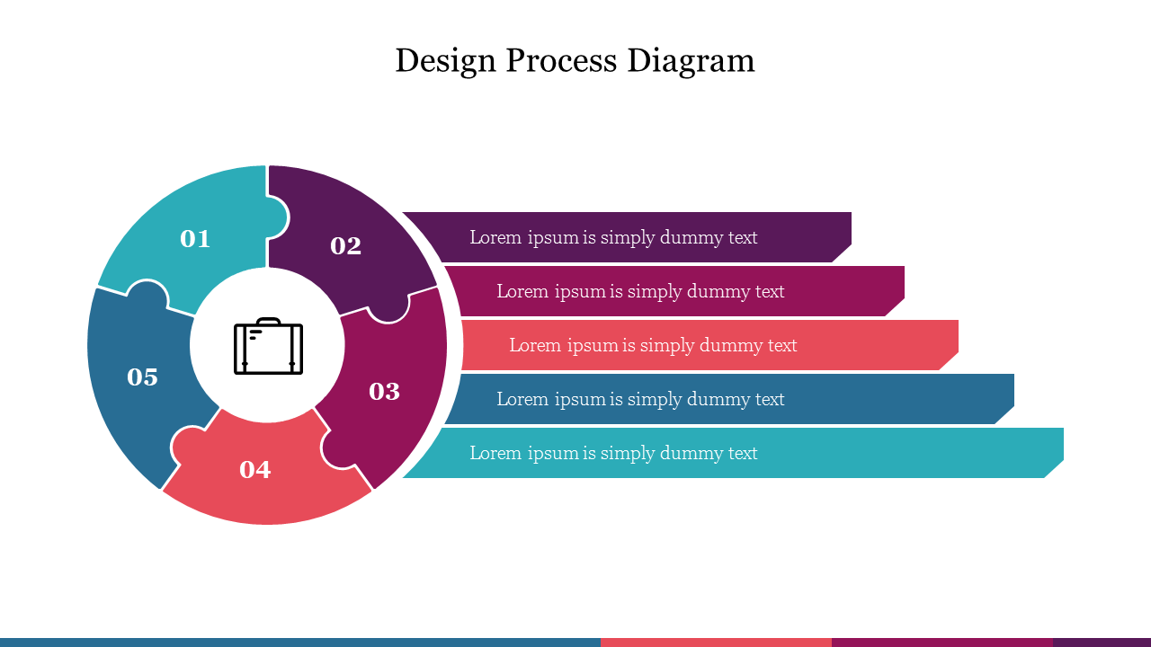 Puzzle Design Process Diagram For Presentation Template