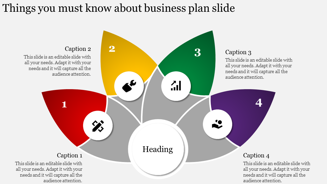 Attractive & Colorful Business Plan Slide Template