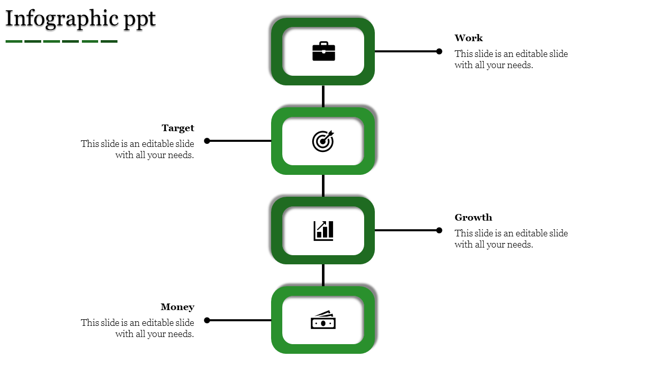 Try Our Predesigned Infographic PPT With Four Node Slide