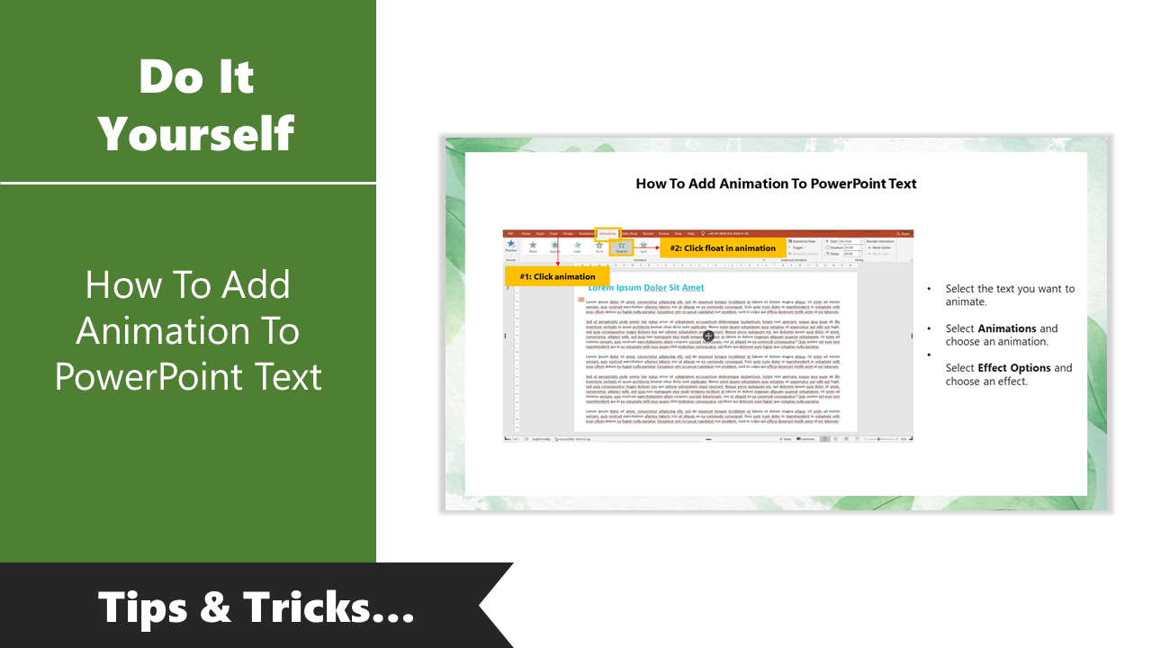Best Tips For How To Add Animation To PowerPoint Text