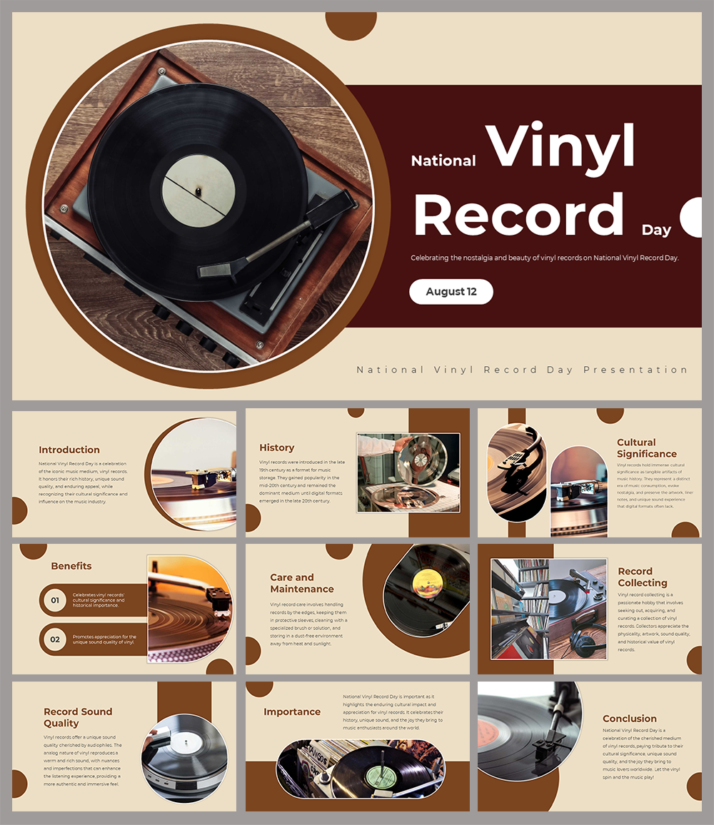 National Vinyl Record Day PPT And Google Slides Templates