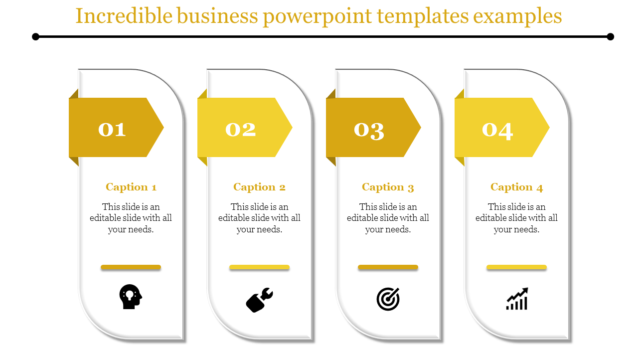 Amazing Business PowerPoint Templates In Yellow Color