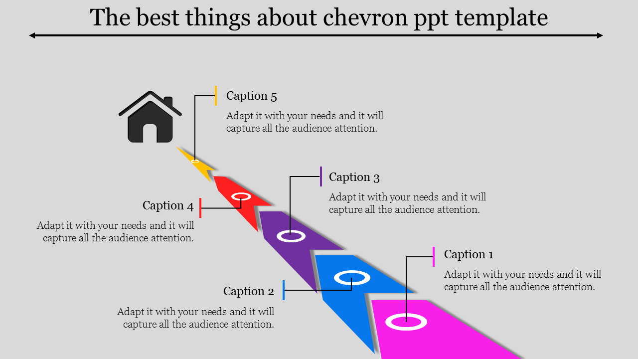 Chevron PPT Template for Step-by-Step Process Illustration