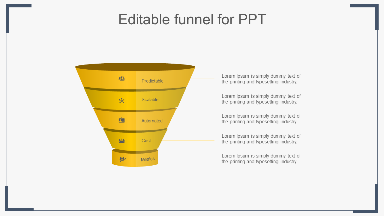 Funnel Process PowerPoint Template and Google Slides