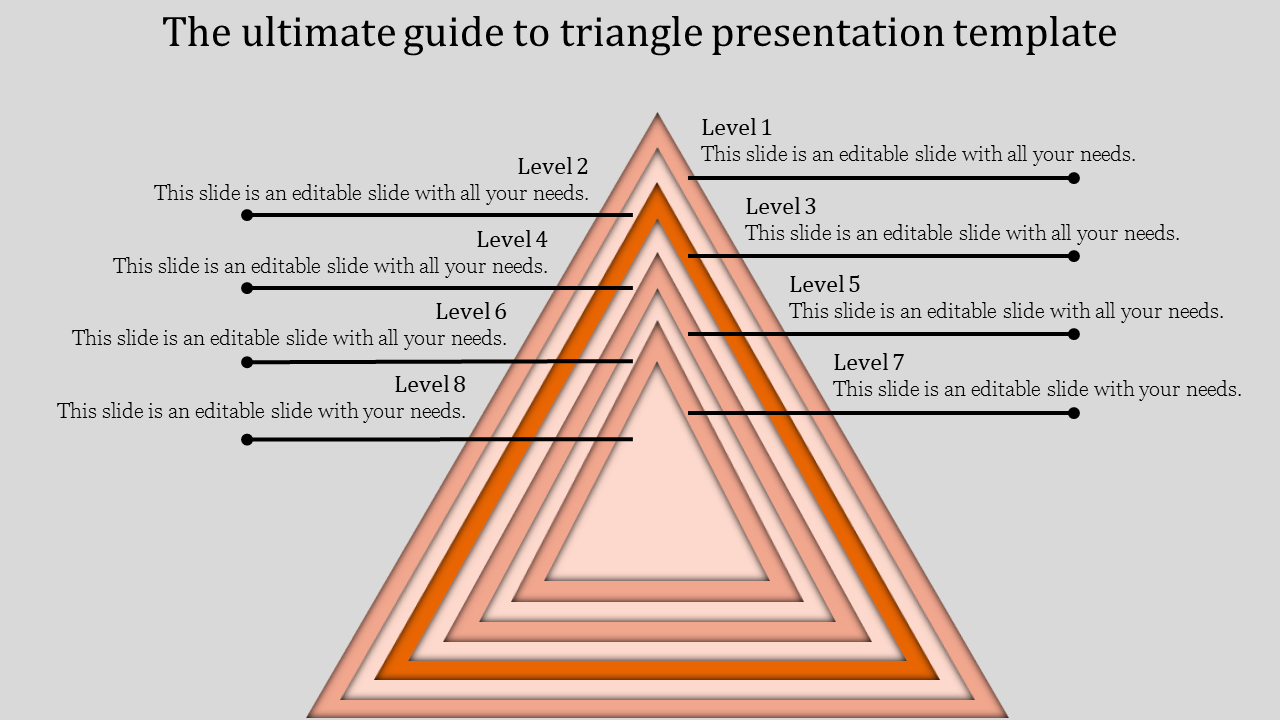 8 Levels Triangle Presentation Template & Google Slides Theme