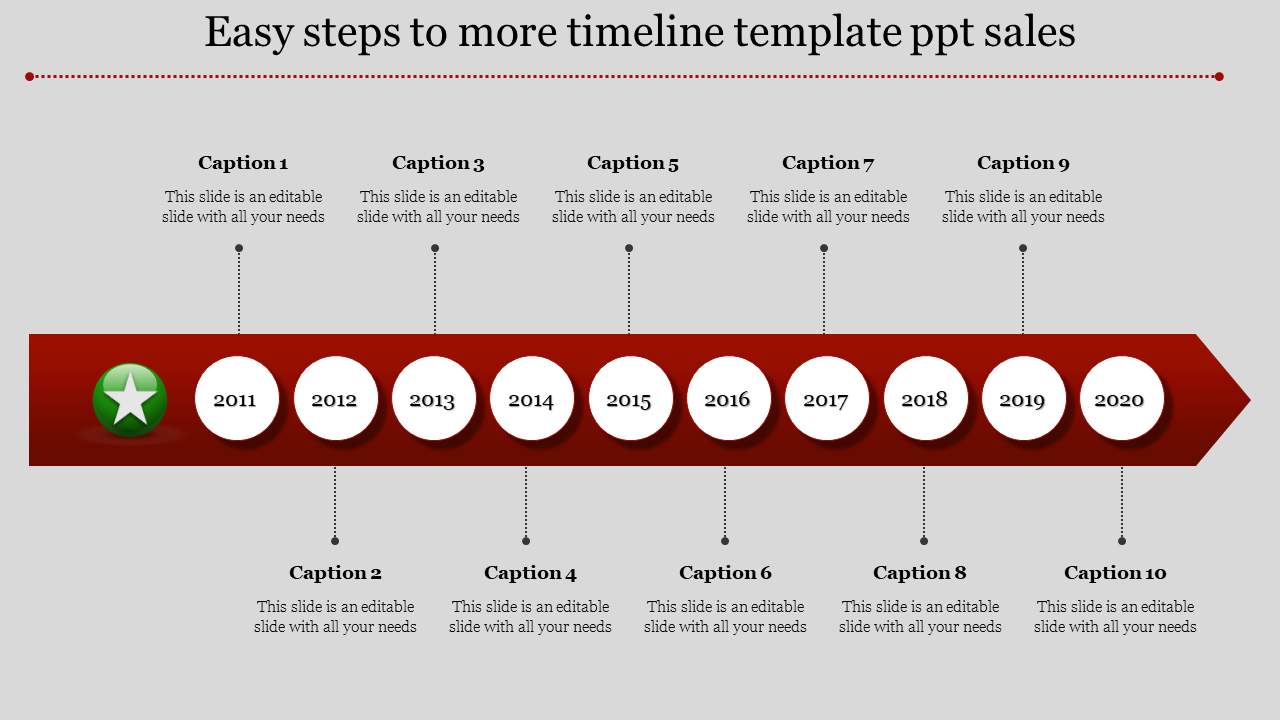 Timeline Template PPT for Efficient Project Tracking Plans