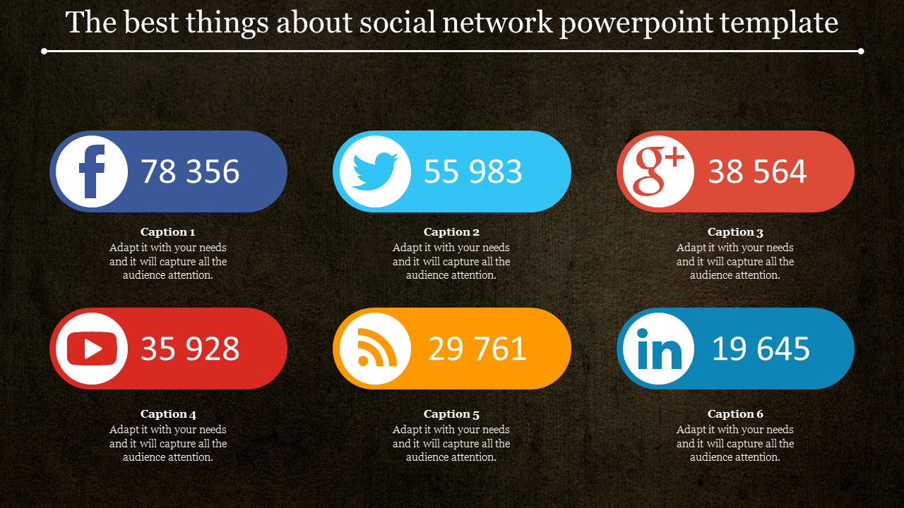 Reports of social network powerpoint template	