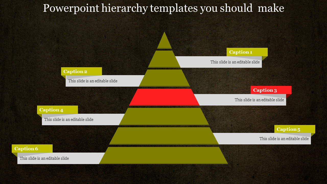 PowerPoint Hierarchy Templates | Triangle strategy Slides