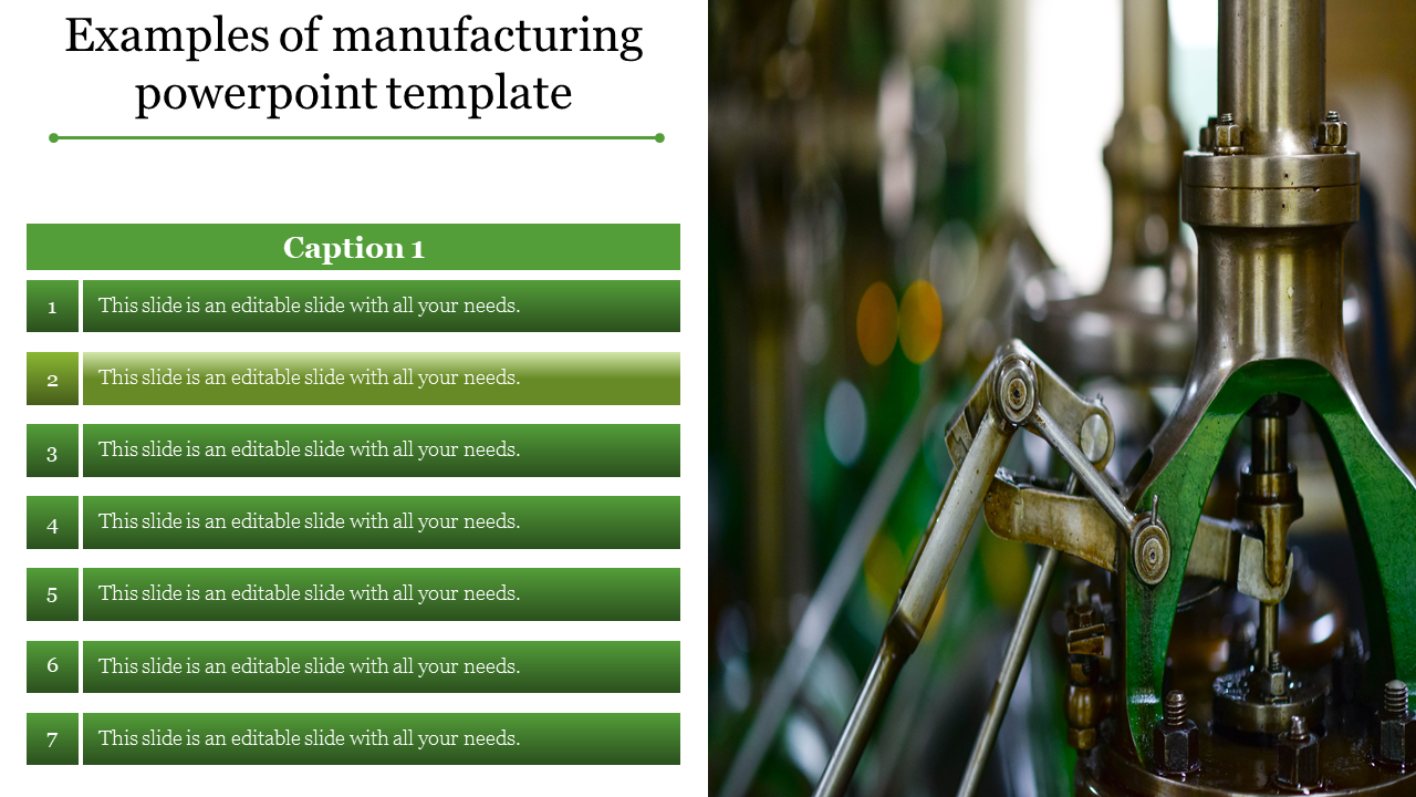 Effective Manufacturing PowerPoint Template For Presentation