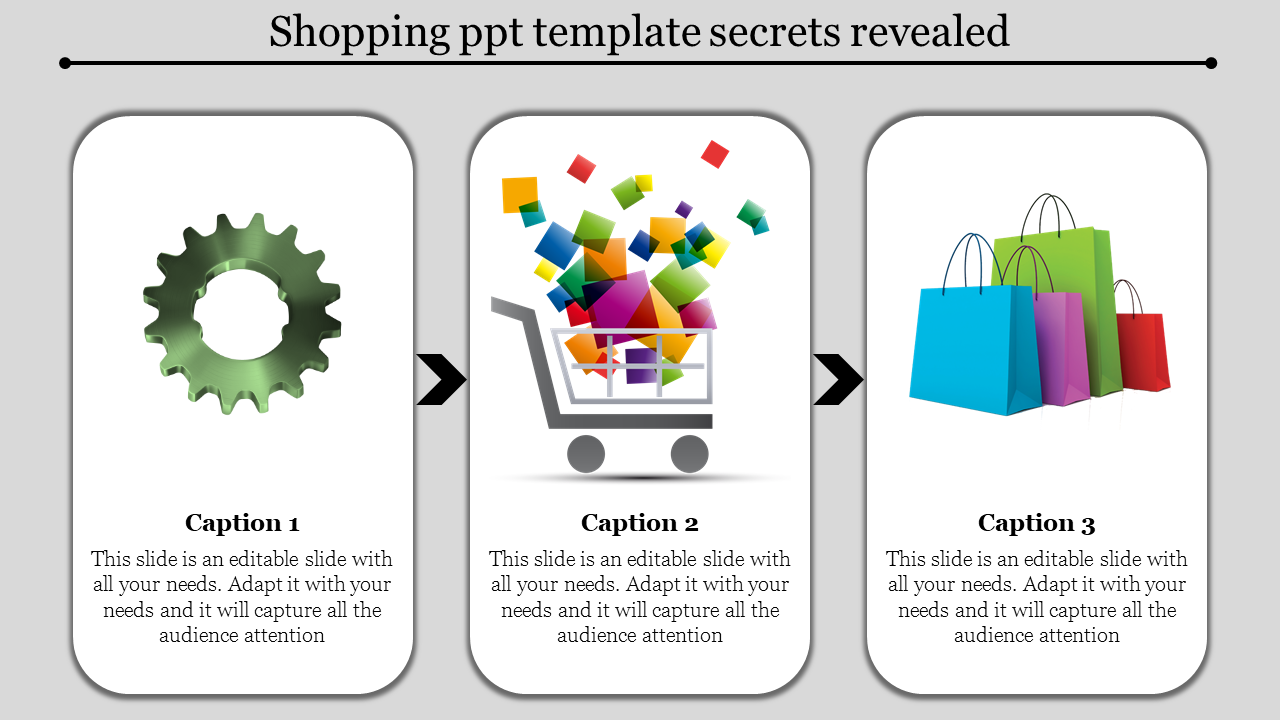 Modern Shopping PPT template for PowerPoint and Google slides