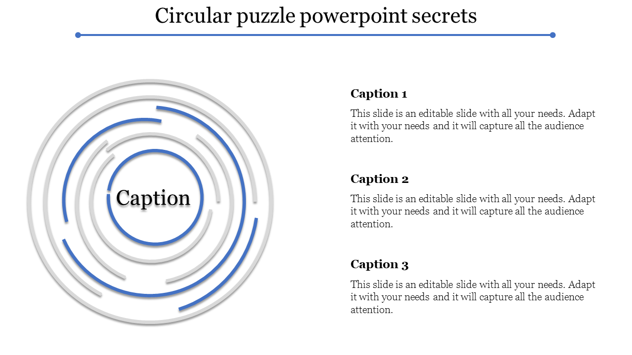 Circular Puzzle PowerPoint Template for Data Visualization