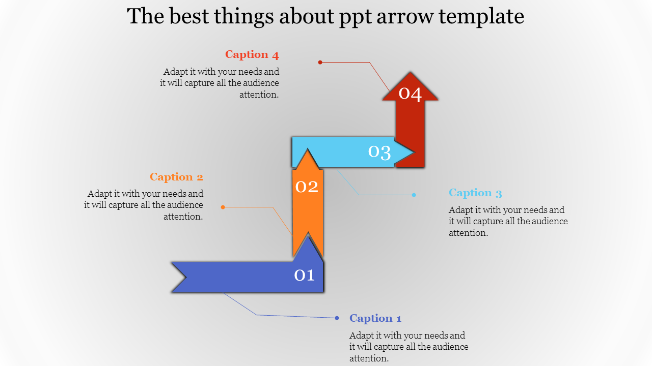 PPT Arrow Template for Directional and Progression Charts