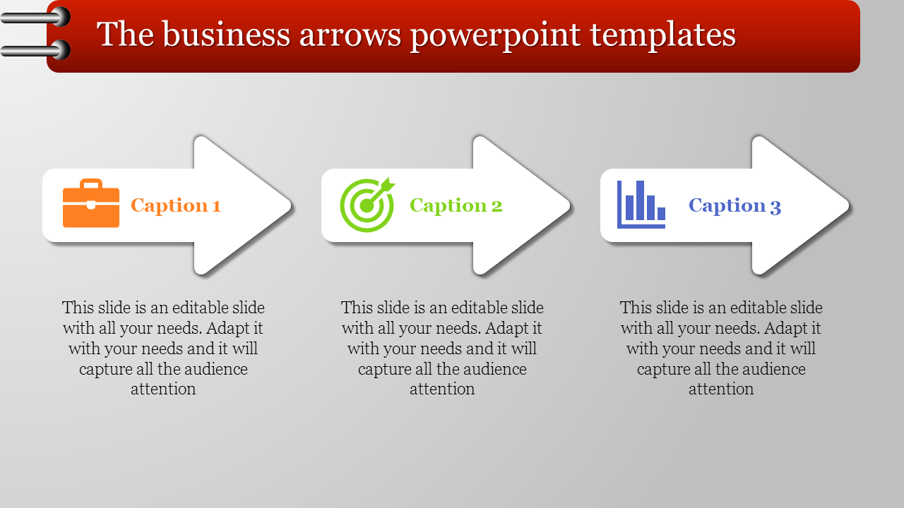 Editable Arrows PowerPoint template and Google slides