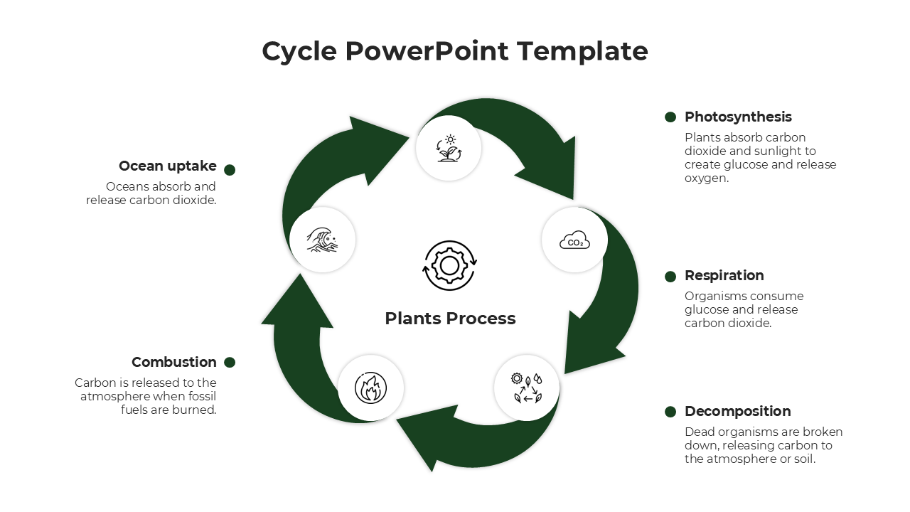 Awesome Process Cycle PowerPoint And Google Slides Template