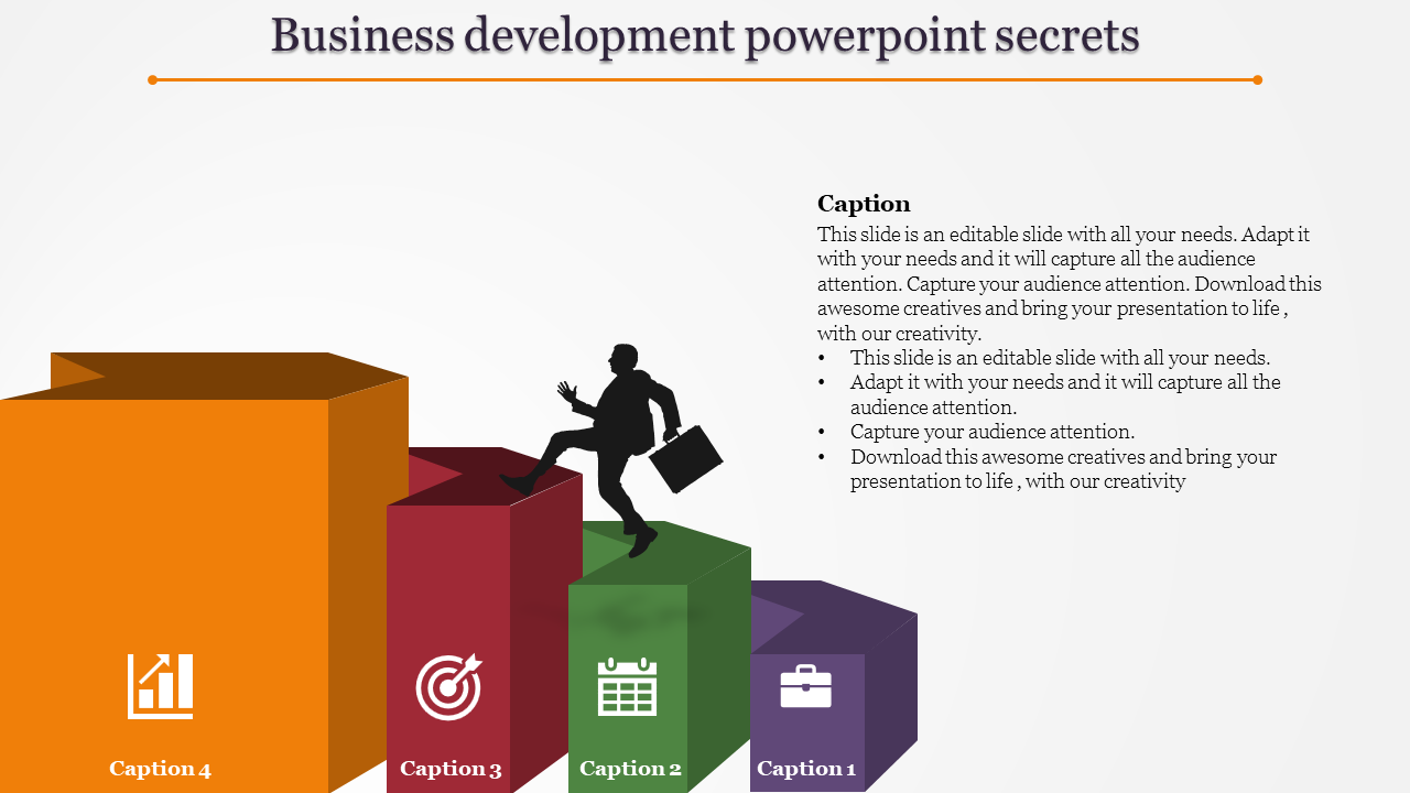 Business Development PowerPoint Template - Stairs model