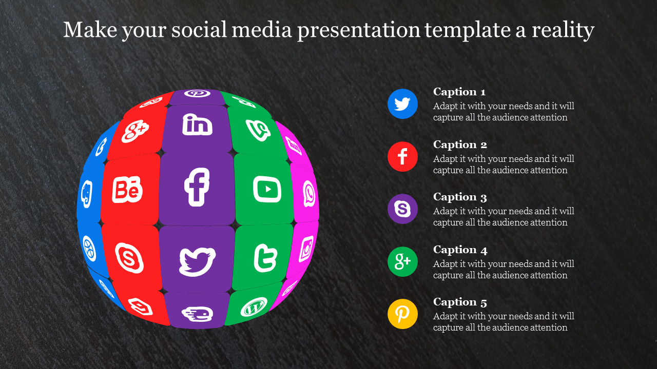 Social Media Presentation Template for Engaging Strategies