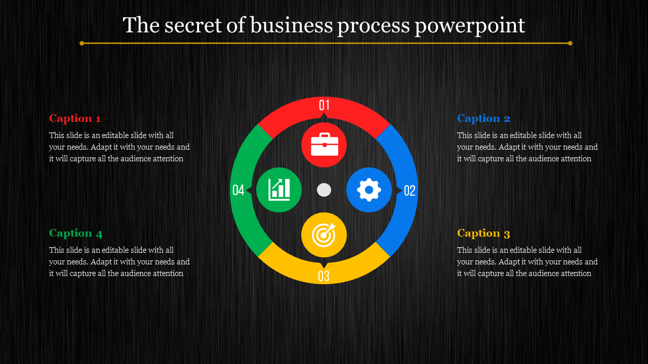 Business Process PowerPoint Template- Dark Background